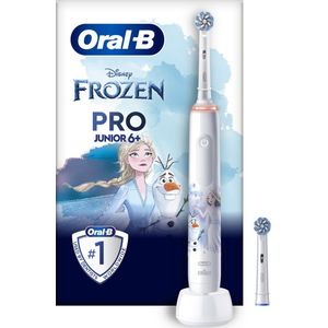 Oral-B Pro Junior - Elektrische Tandenborstel - 1 Frozen-Handvat en 2 Opzetborstels - Ontworpen Door Braun - Voor Kinderen Vanaf 6 Jaar