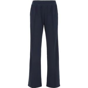 WE Fashion - Dames straight leg jersey broek - Marineblauw