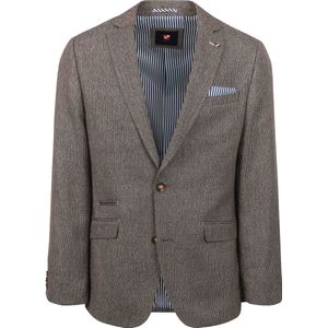Suitable Colbert Heleen Melange Bruin - Maat 48 - Heren blazer