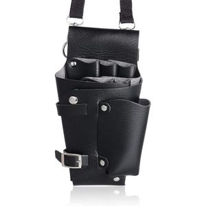 Kapperhouder, kappersschaar, PU-leren tassen, kappersschaar, haarschaar, heupriem, zwart