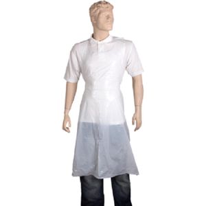 Plastic Wegwerp Schorten Wit - Optimale Bescherming - 100 Stuks - Schort en jas, LDPE, 81x125cm, 12my, Wit (little dutch)