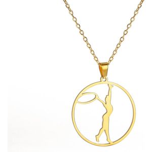 Gymnastiekketting voor meisjes - Roestvrijstalen sieraden voor ritmische gymnastiek en dans