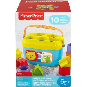 Fisher-Price Baby's Eerste Blokken - Blokkendoos - 10 Onderdelen - Baby Speelgoed