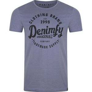 DENIMFY Heren T-Shirt regular fit Zwart XXXL Ronde Hals Volwassenen