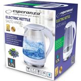 Esperanza elektrische Esperanza Salto Angel EKK011W (2200W 1.7l - wit) - Waterkoker - Transparant - Wit