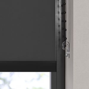 Dutchblinds Rolgordijn - verduisterend - Zwart - 155x275cm - Raamdecoratie op maat