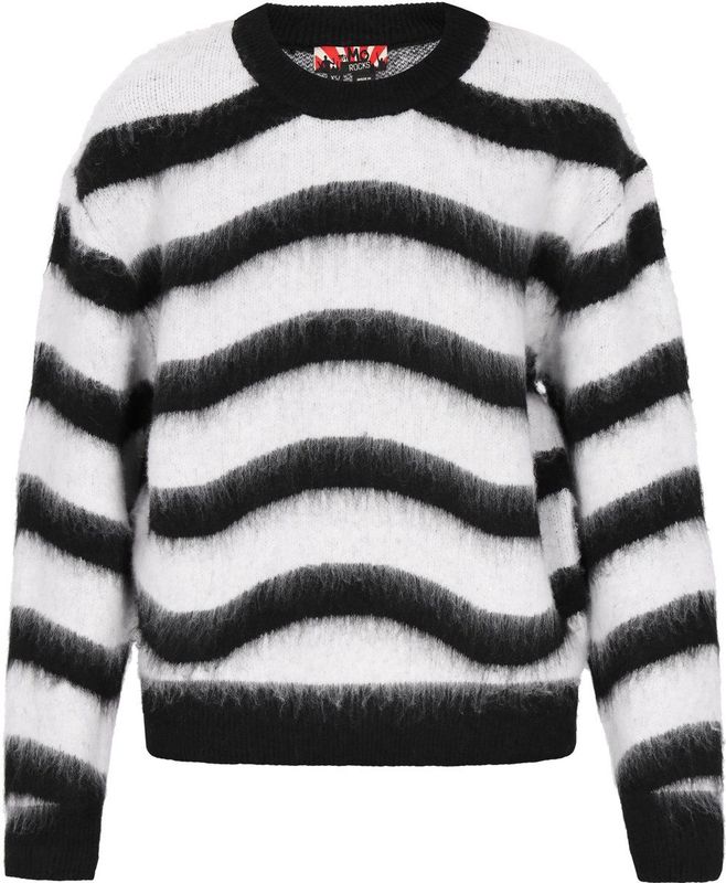 myMo - ROCKS - Trui - Zwart/Wit - Gestreept