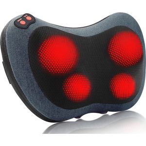 Elektrische Shiatsu Nekmassager met Warmte - Diepe Weefsel Massage voor Schouders, Benen en Voeten, Verlichting van Spierpijn