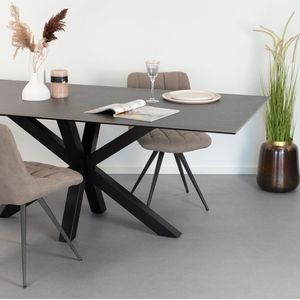 Sohome Eettafel Samona - Keramiek - 160 x 90cm - Zwart