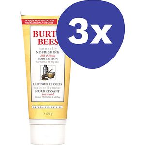 Burt's Bees Natuurlijk Voedende Body Lotion met Melk & Honing (3x 170gr)