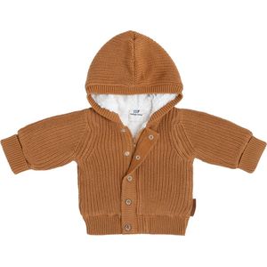 Baby's Only Vestje met capuchon teddy Soul - Caramel - 56 - 100% ecologisch katoen - GOTS