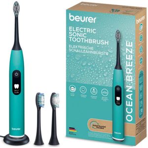 Beurer SC 50 - Sonische Elektrische Tandenborstel - Ocean Breeze - 5 Poetsstanden - Druksensor & Timer - 22 dagen Accuduur - 2 Opzetborstels - USB Laadplaat