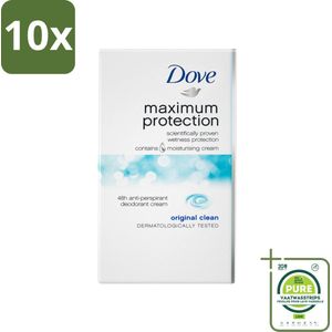 10 x Dove Deodorant Stick - Maximum Protection - Original Clean - 45 ml - Grootverpakking - Anti-transpirant - Deodorant - Dove - Bescherming Tegen Zweet - Verzorgend