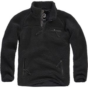 Brandit - Teddyfleece Troyer Pullover Jas - Fleece vest - S - Zwart