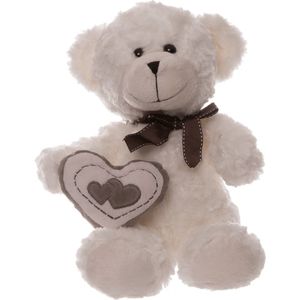 Pluche Beer hart 35cm teddybeer knuffelbeer Valentijn kinderkamer decoratie geschenk speelgoed