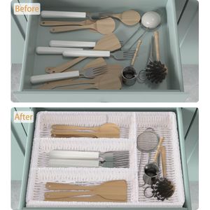 Selbro ® Binnenlade Organisator met Gevlochten Papierkoord voor Keuken en Meer
