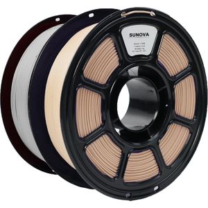 Sunova PETG Filament 3D drukmateriaal 3D Print Petg Filament 1.2KG Milieuvriendelijk Goede taaiheid Mix Kleur Generiek Petg-Incarnadine