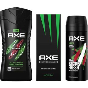 Axe Africa 3-delig Voordeelpakket B (1x Douchegel, 1x Aftershave en 1x Deodorant