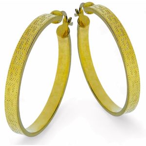 Gouden Oorringen Grieks 33 mm 4 mm 18 karaats