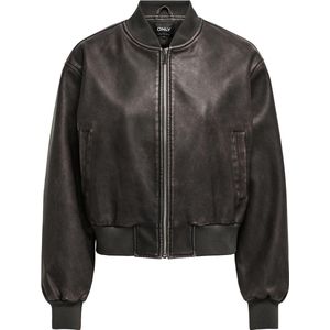 ONLY ONLJANE FAUX LEATHER WASHED BOMBER OTW Dames Jas - Maat M