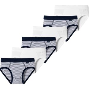 Schiesser Jongens sportslips / onderbroek 6 pack Kids Boys fijnrib Organic Cotton