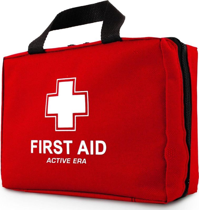 Active Era - EHBO Kit - Rood - 90 Items - Waterdicht - 24x9x18cm