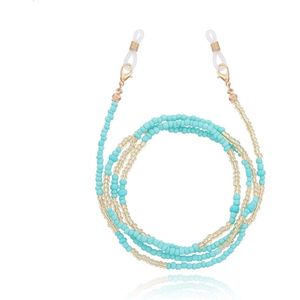 Deja Jewels Turqoise 2 Koord voor Zonnebril of Leesbril met Kraaltjes