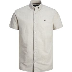 Jack & Jones Overhemd Jprblusummer Shield Shirt S/s 12233118 Fields Of Rye/slim Fit Mannen Maat - L