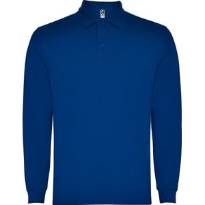 Konings Blauw Poloshirt Effen met lange mouwen Carpe merk Roly maat XL