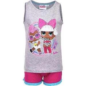 LOL Surprise pyjama / shortama - roze/grijs - maat 116 (6 jaar)