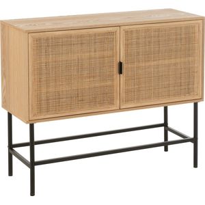 J-Line kast Vierkant - metaal - naturel/zwart - small
