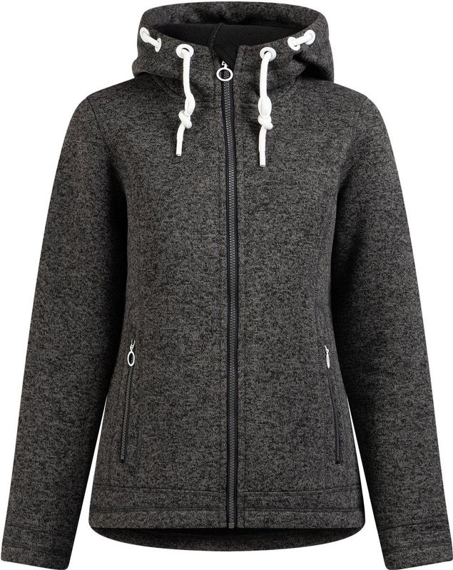 DreiMaster - Maritim - Fleece Jas - Donkergrijs / Wit