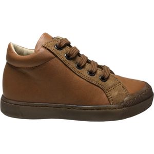 Naturino - Dord - Mt 20 - rits veter bumper lederen effen hoge sneakers - Cognac