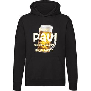 Ik ben Paul, waar blijft mijn bier Hoodie - cafe - kroeg - feest - festival - zuipen - drank - alcohol - naam - trui - sweater - capuchon