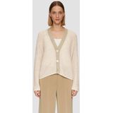 Vest - Tweekleurig - Relaxed-fit - V-hals - Geribde Textuur