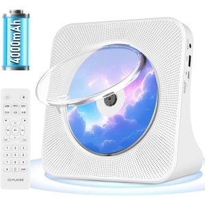 Draagbare Oplaadbare CD Speler met Bluetooth en HIFI Geluid