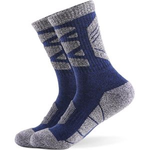 Heren skisokken - vochtabsorberende, ademende, comfortabele en casual mid-tube sokken - verdikte gebreide wintersportsokken - outdoor fitness ademende snel drogende sokken - geschikt voor buitensporten hardlopen, wandelen en fietsen - 39-42