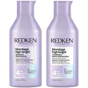 Redken Combinatie Blondage High Bright Shampoo en Conditioner 300ml - extra voordelig