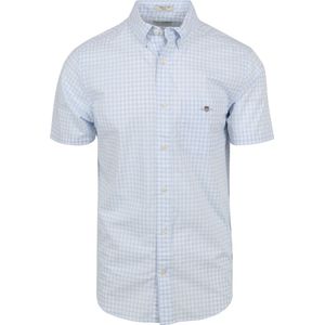 Gant - Overhemd Short Sleeve Lichtblauw - Heren - Maat 4XL - Regular-fit
