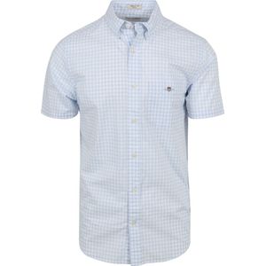 Gant - Overhemd Short Sleeve Lichtblauw - Heren - Maat XXL - Regular-fit