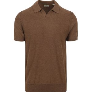 Dstrezzed - Polo Riva Mercury Bruin - Slim-fit - Heren Poloshirt Maat XXL