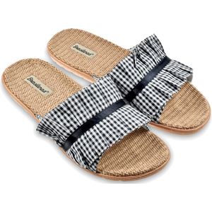 BRASILERAS - Vichy - Sandalen - Blauw - Linnen - Anti-slip EVA zool