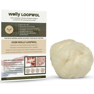 Wandelwol - Antidruk wol - 40 Gram - Wolly Loopwol - Anti-druk wol - Lanoline - Van Nederlandse Schapen -