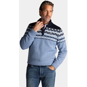 NZA - Blauwe - Wollen Half Zip Pullover