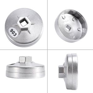 Oliefiltersleutel Socket Remover Tool 74mm 14 Fluit Aluminiumlegering Universele Nauwkeurige Oliefiltersleutel - Voor Benz of