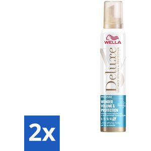 Wella – Deluxe Volume & Protection – Haarmousse – 200 ml - Voordeelverpakking - 2 stuks
