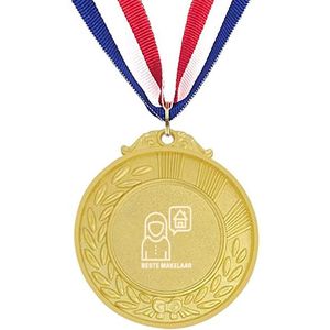 Akyol - beste makelaar medaille goudkleuring - Makelaar - cadeau makelaar - leuk cadeau voor je makelaar om te geven - verjaardag makelaar - bedankt voor alle hulp