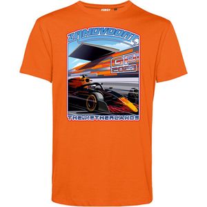 T-shirt Print GP Zandvoort 2023 | Formule 1 fan | Max Verstappen / Red Bull racing supporter | Oranje | maat S