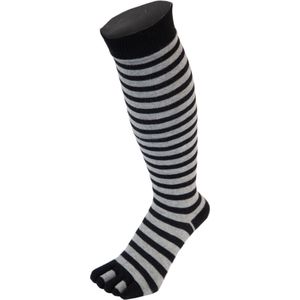 TOETOE Everyday Knee-High teensokken - Zwart/Grijs - 35-46 - Teensokken