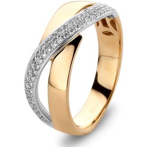 Ring bicolor briljant 0.26 crt.